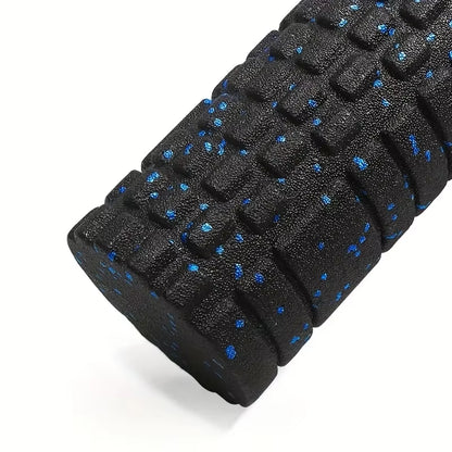 EPP Foam Roller - High-Density Solid Core for Muscle Recovery/Massage, Speckled Blue Grip, Durable Fitness Tool