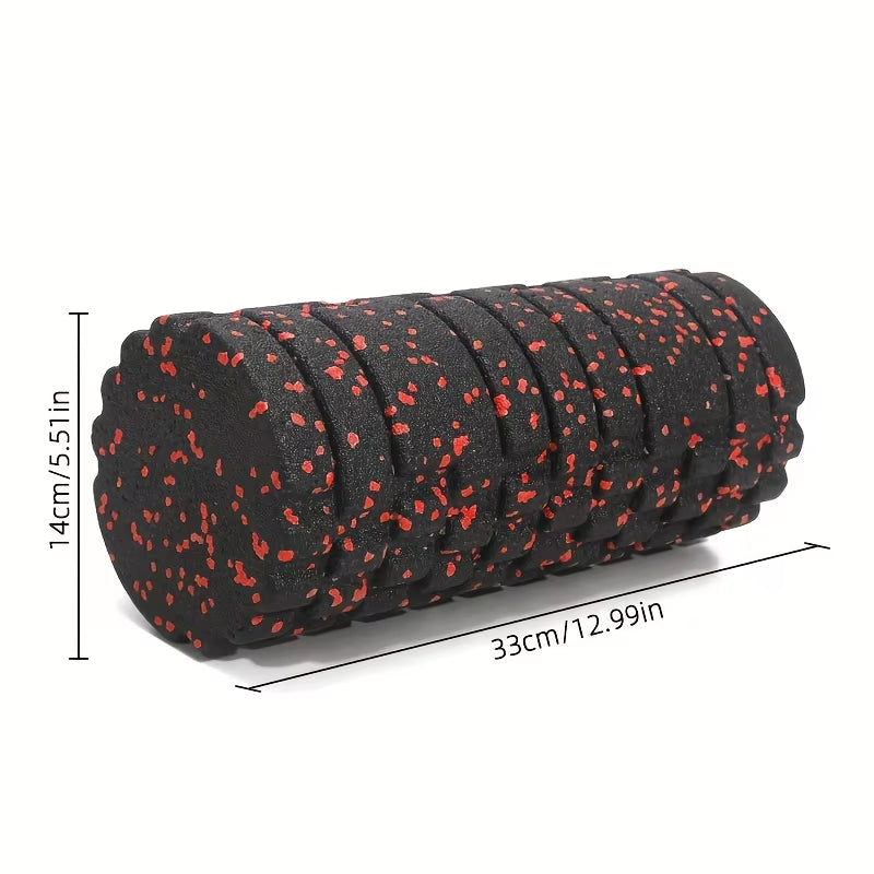EPP Foam Roller - High-Density Solid Core for Muscle Recovery/Massage, Speckled Blue Grip, Durable Fitness Tool