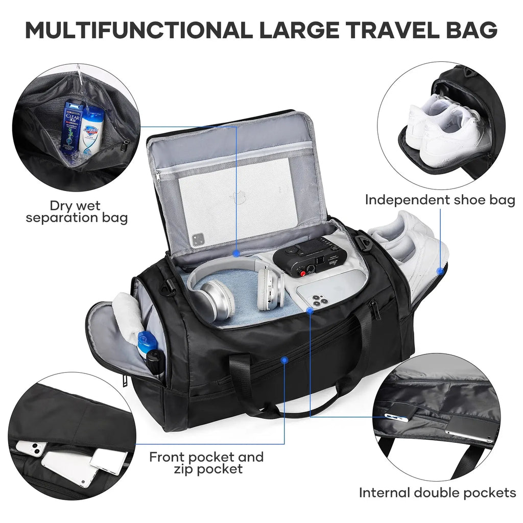 Sports Gym Duffel Bag with Shoe Compartment