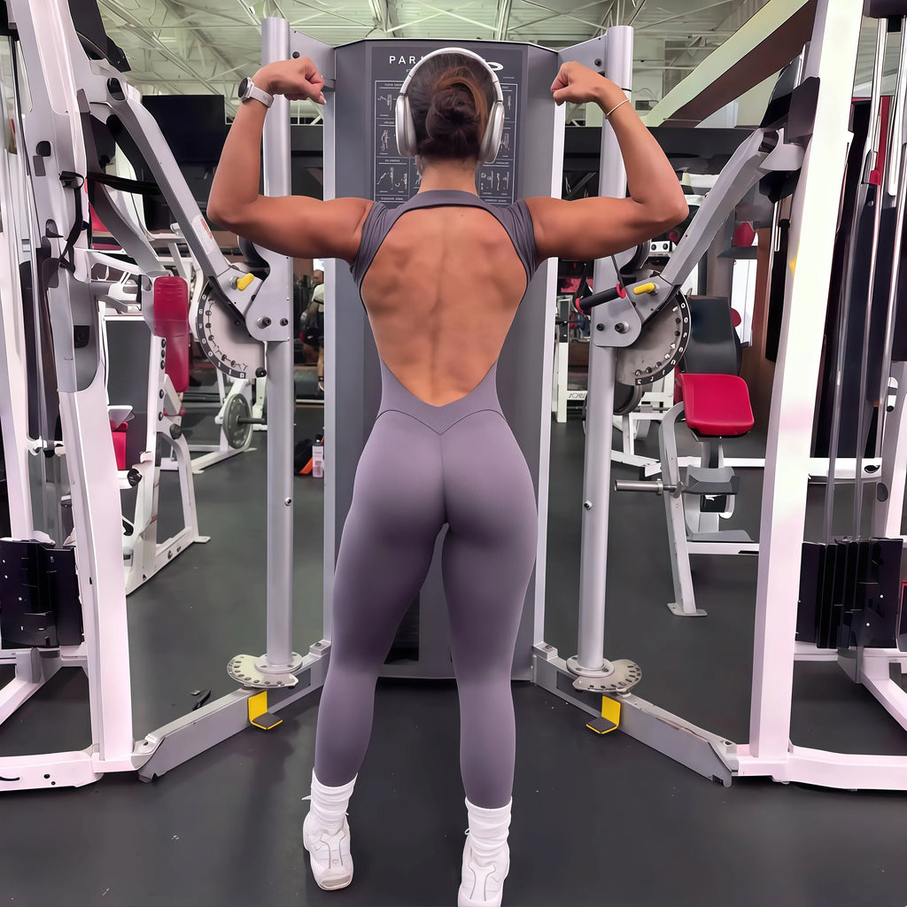 Women’s Open-Back Performance Yoga Jumpsuit