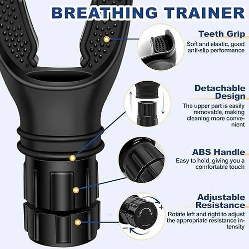 Adjustable Breathing Trainer for Lung Capacity & Better Sleep