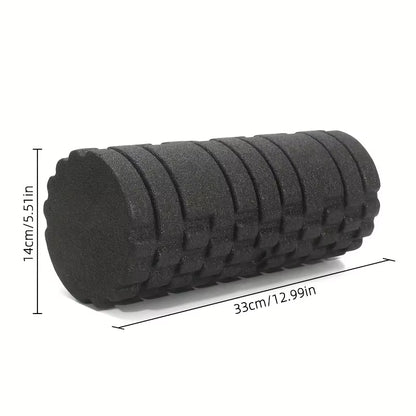 EPP Foam Roller - High-Density Solid Core for Muscle Recovery/Massage, Speckled Blue Grip, Durable Fitness Tool
