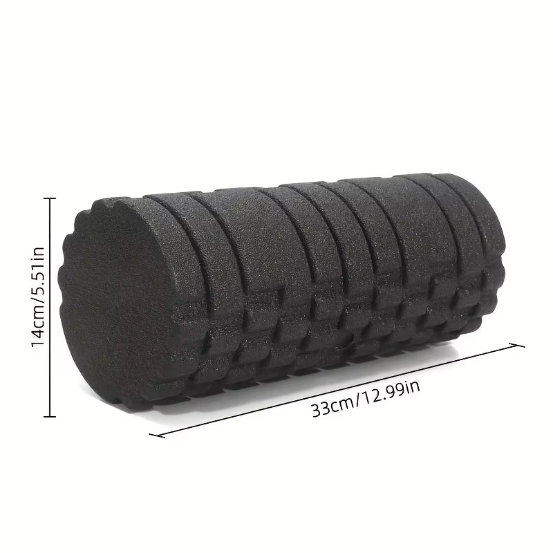 EPP Foam Roller - High-Density Solid Core for Muscle Recovery/Massage, Speckled Blue Grip, Durable Fitness Tool