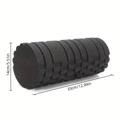 EPP Foam Roller - High-Density Solid Core for Muscle Recovery/Massage, Speckled Blue Grip, Durable Fitness Tool