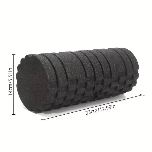EPP Foam Roller - High-Density Solid Core for Muscle Recovery/Massage, Speckled Blue Grip, Durable Fitness Tool